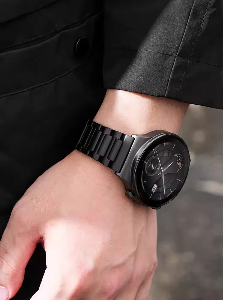 화웨이 워치용 솔리드 티타늄 시계 밴드, 화웨이 워치 4, 4 프로, Gt3 프로, 46mm, Gt2, 2 프로 밴드, 화웨이 워치 3 프로용 I 모양 스트랩