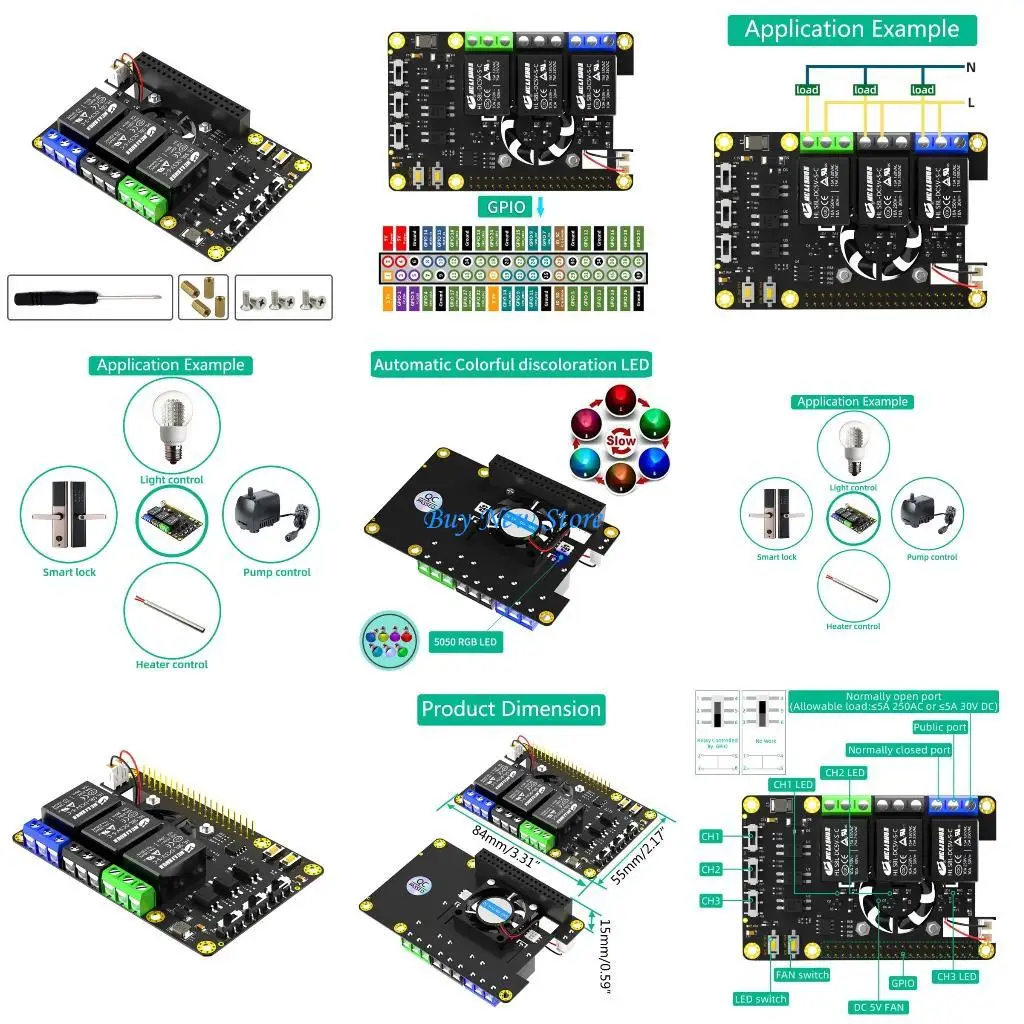 

20CE Power Expansion Module Make Your Projects Smarter for RPi A+ 3A+ 2B