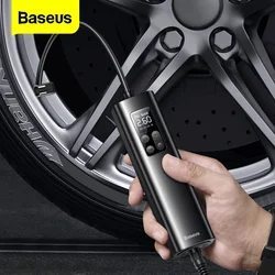 Baseus-compresor de aire portátil para coche, bomba de aire eléctrica de 12V, inflador Digital de neumáticos para motocicleta y bicicleta