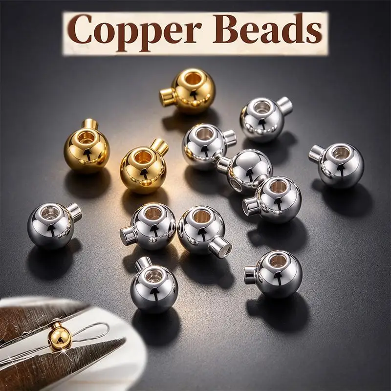 20/100pcs Coppers Positioning Clasps Stopper Spacer Bead Crimp End Beads,Lamps For Jewelry,DIY Bracelets Accessorie
