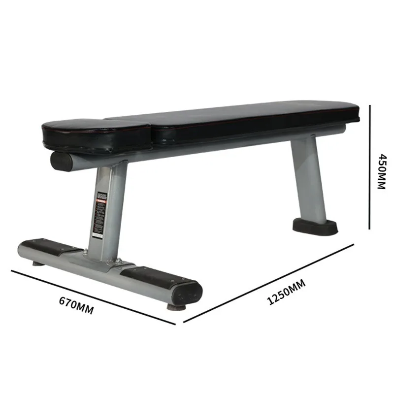 Commercial and Home Gym Training Bench with Comfortable Cushion—Flat Dumbbell Bench