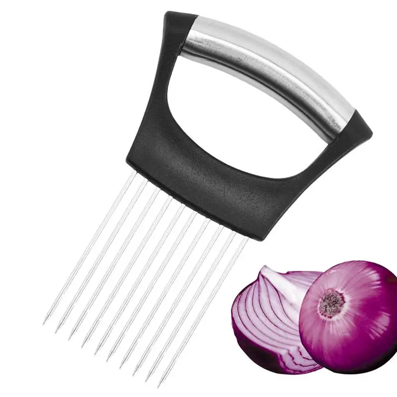 Soporte para rebanar cebolla de acero inoxidable, picadora de verduras, trituradora, picadora de alimentos multifuncional, Gadgets de cocina para patato de cebolla