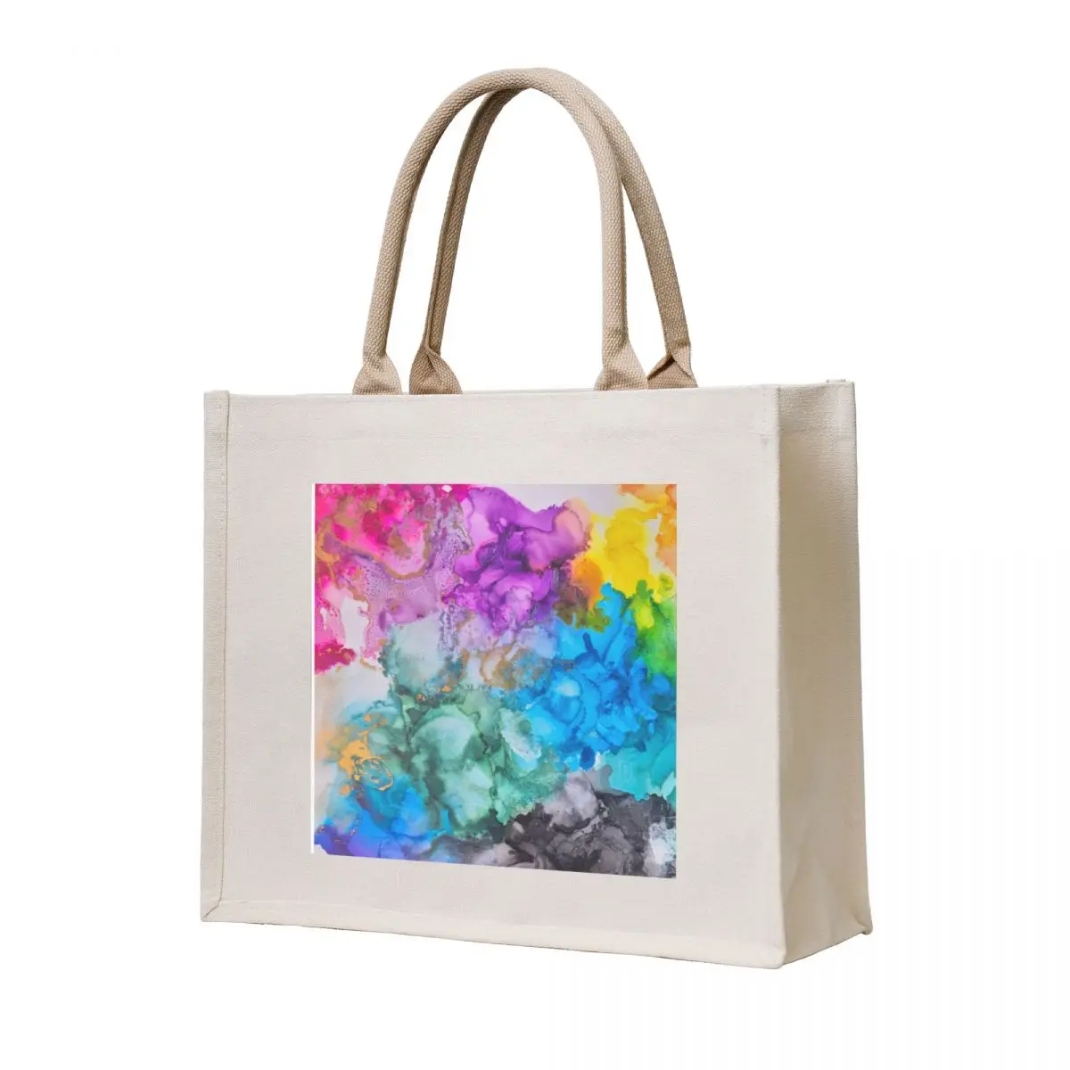 

Multicoloured cloud Tote Bag tote bags aesthetic custom fabric bag Large bags for women