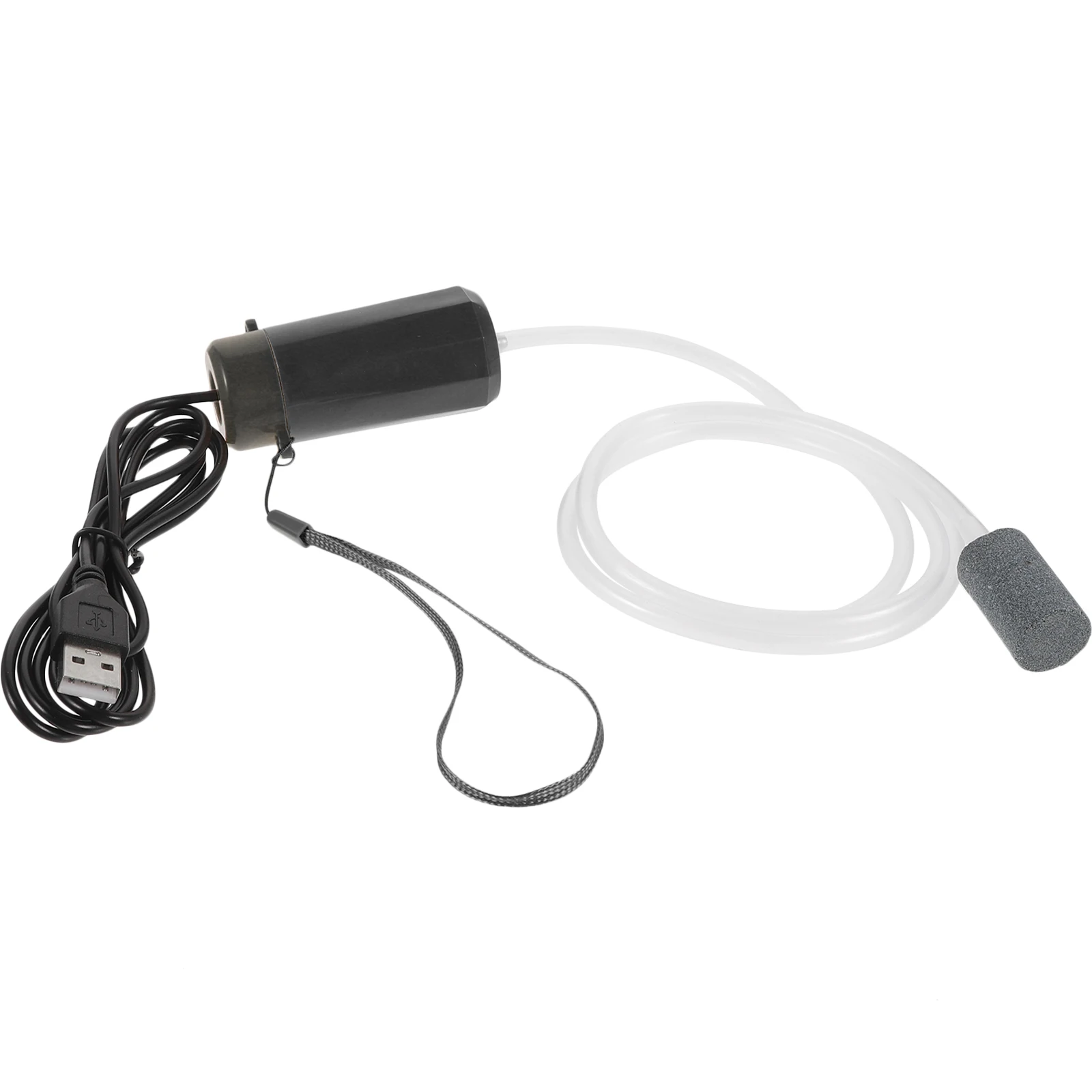 

Portable Oxygen Fish Tank Pump Fish Tank USB Aquarium Bubbler Small Air Pump Black Abs Quiet Aerator Pet Supplies