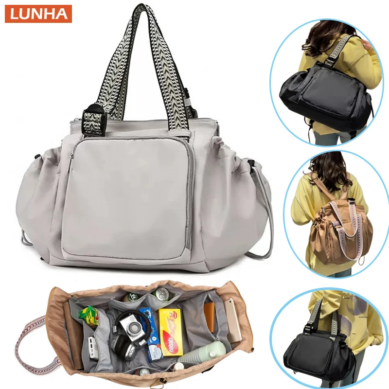 Women's Daily Tote Handbag Diaper Bags Duffel Large Capacity Mother Shoulder Backpack For Mommy Cradle Outdoor Camping Shopping