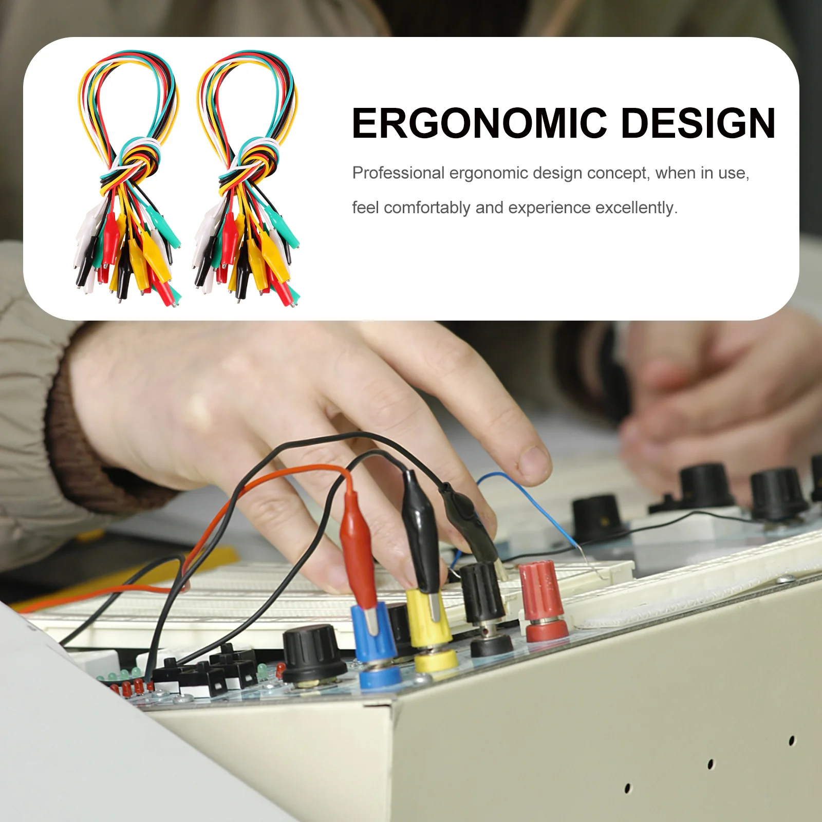 

40Pcs Alligator Clips Test Lead Flexible Cable Insulated Jumper Wires for Circuit Connection Electrical Experiments