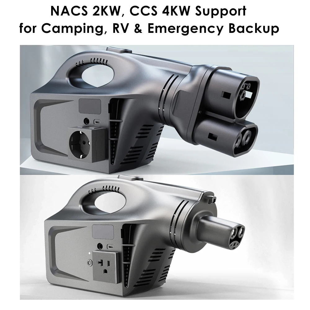 EV Cars External Discharge Power Supply Adaptor 290V-450V US EU UK Vehicle Inverter for Tesla Portable Power Conversion Socket