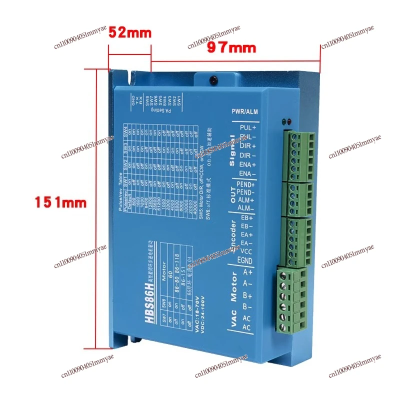 86 Full closed-loop high-speed constant torque stepper servo motor set, closed-loop motor + digital display driver 12N.m