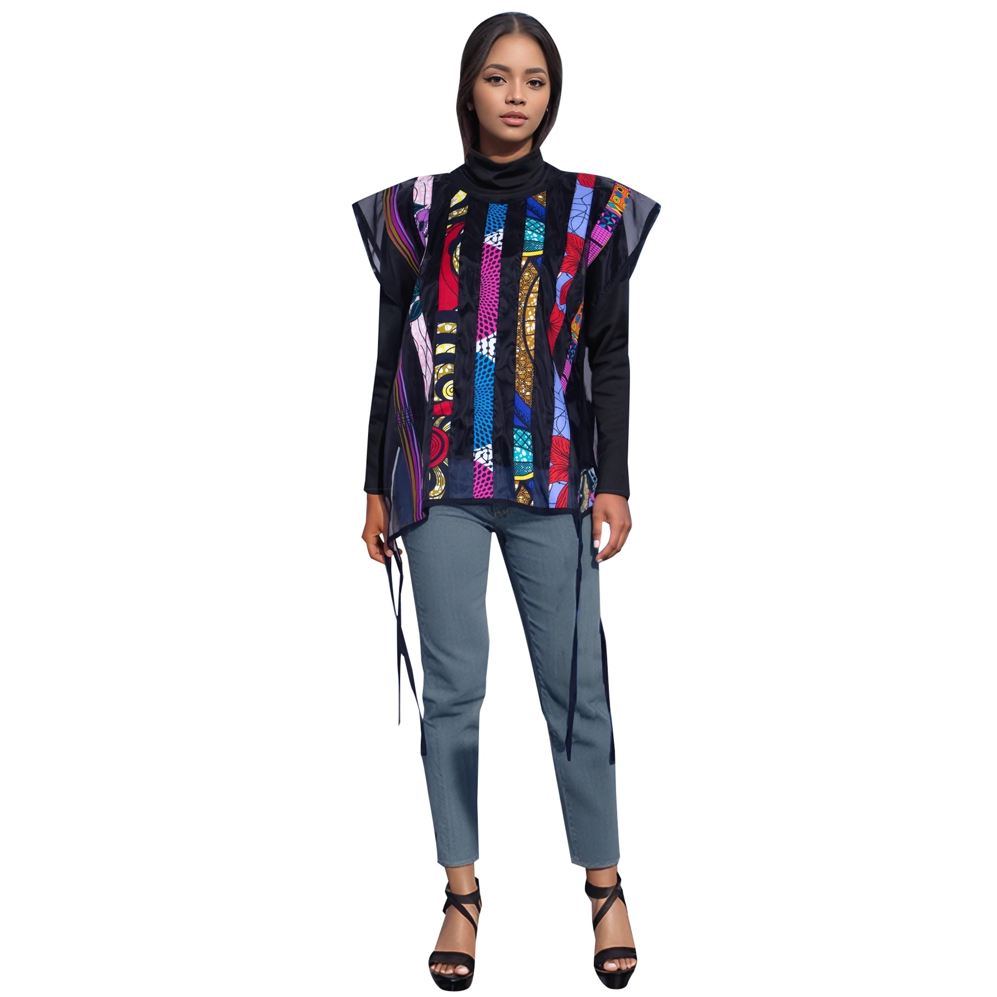African Ankara Handmade Strap Shawl Fashion Accessories Jewelry Gift Afircan Fabric Print Necklace Shawl Wyb1017