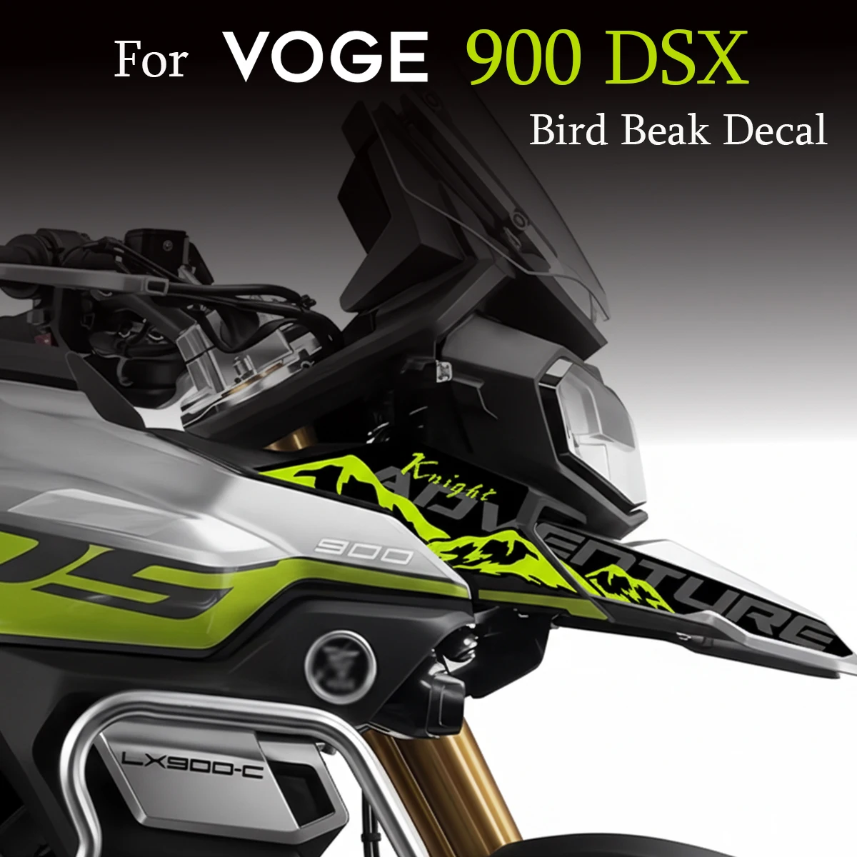 For VOGE 900 DSX DS900X Adventure Vinyl Sticker Motorcycle Bird Beak Front Head Decorative Decal Modified Parts