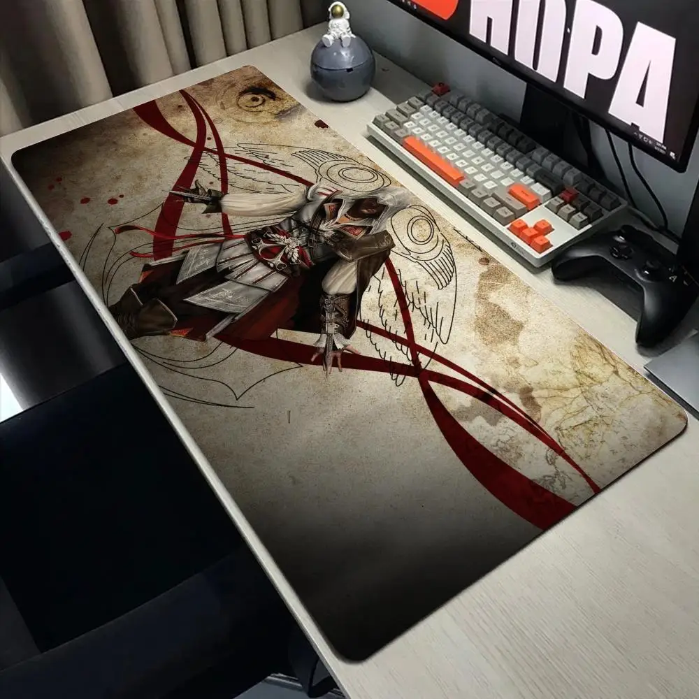 Large Mouse Pad A-Assassin S -Creed Gaming Mousepad Speed Desk Mat 900x400 Laptop Gaming Mats For Office Carpet Desk Accessories