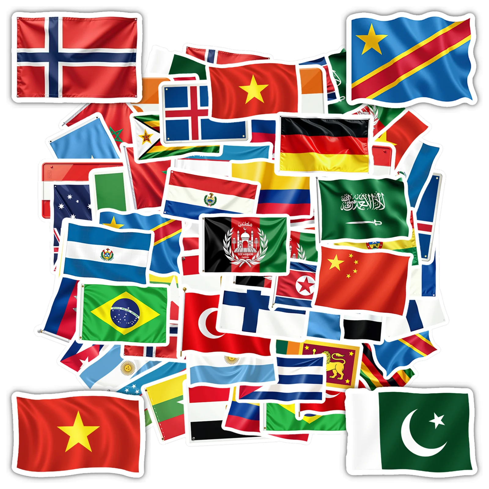 

35 шт., минималистичные наклейки с страны, современные национальные флаги, наклейки с граффити для гитары, ноутбука, шлема, гитары