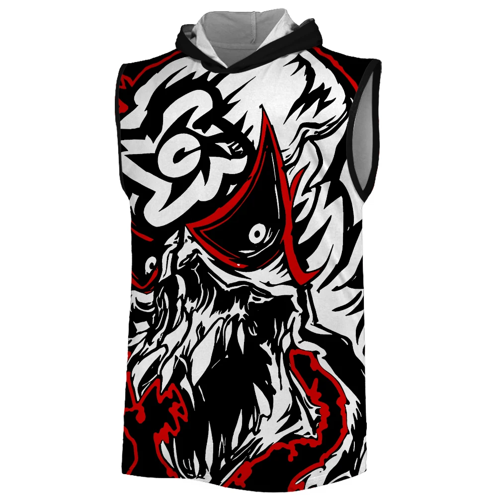 Men's Black Penta Penta's Gym Tank Top 3D Outdoor Sports Quick Dry Breathable Hooded Tank Street Casual Sleeveless Hoodie 2026