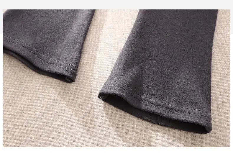 한국 스타일 소녀 탄성 Legging 봄 가을 솔리드 컬러 플랫 허리 마이크로 플레어 바지 유아용