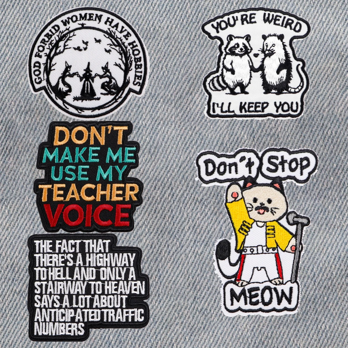 

Witch Embroidery Cloth Patch Animal Backpack Badge Applique For Jackets Jeans DIY Sew Stickers Accessory Gifts