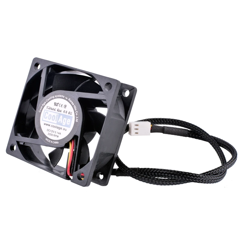 CoolAge 6025 6CM 60x60x25mm 12V 0.14A cpu cooler super silent cooling fan