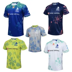 Fijian Drua 2024 Men's Running T-Shirt Rugby Singles Jersey Adult And Children's Training Uniform Kids T Shirt