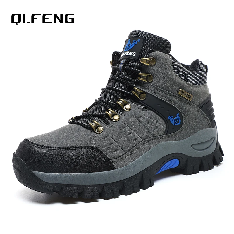 Trendy Classic Men Ankle Boots Wear Resisting Hiking Shoes Cow Suede Men Boot Comfortable Walking Sneaker For Man Tactical Shoes