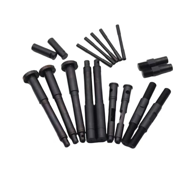 CNC Machining Black Nitriding Treatment Carbon Steel / Alloy Steel Shaft Parts Precision Pivot Pins Industrial equipment Access