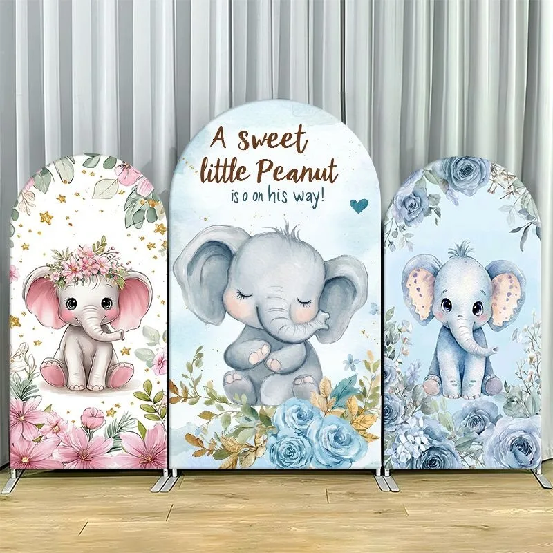 

Arch Backdrop Cover Single Side Floral Elephant Party Decoration Photo Booth Background Event Supplies Celebration Props Room