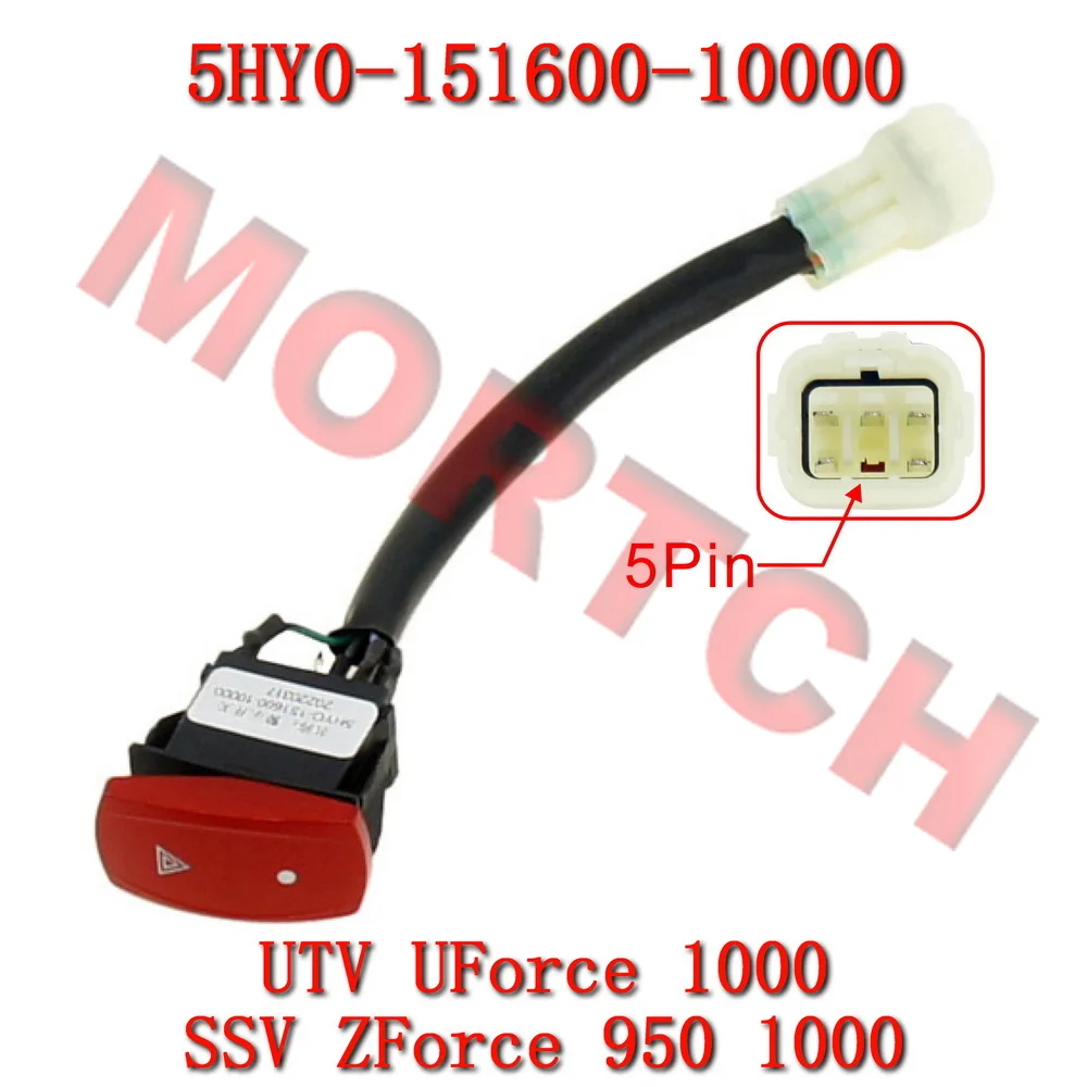 Hazard Switch 5HY0-151600-10000 for CFmoto UTV SSV ZForce UForce 950 1000 Sport CF1000US CF1000US-A CF1000UTR-B CF1000UTR-3