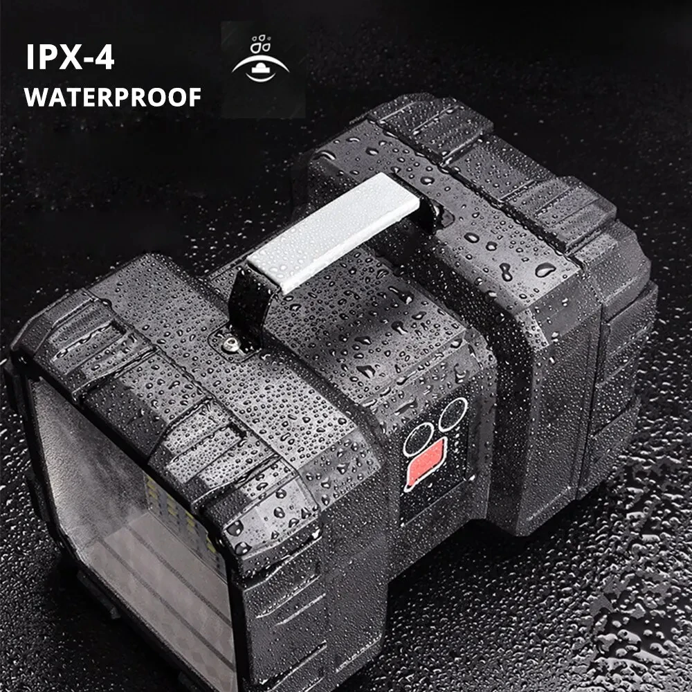 التخييم عالية الطاقة مصابيح كاشفة بلمبات LED أضواء قابلة للشحن كشاف مزدوج الرأس مع خرزة مصباح قوية مقاوم للماء