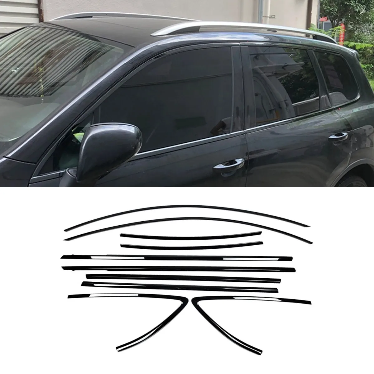 

Car Window Decorative Strip Stainless Steel Door Frame Exterior For Volkswagen Touareg 2019-2024 Body Kit Car Accessories