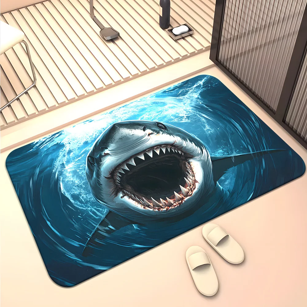 Duurzame deurmat met haaienpri - Home Bathroom Ideas recensie en prijs