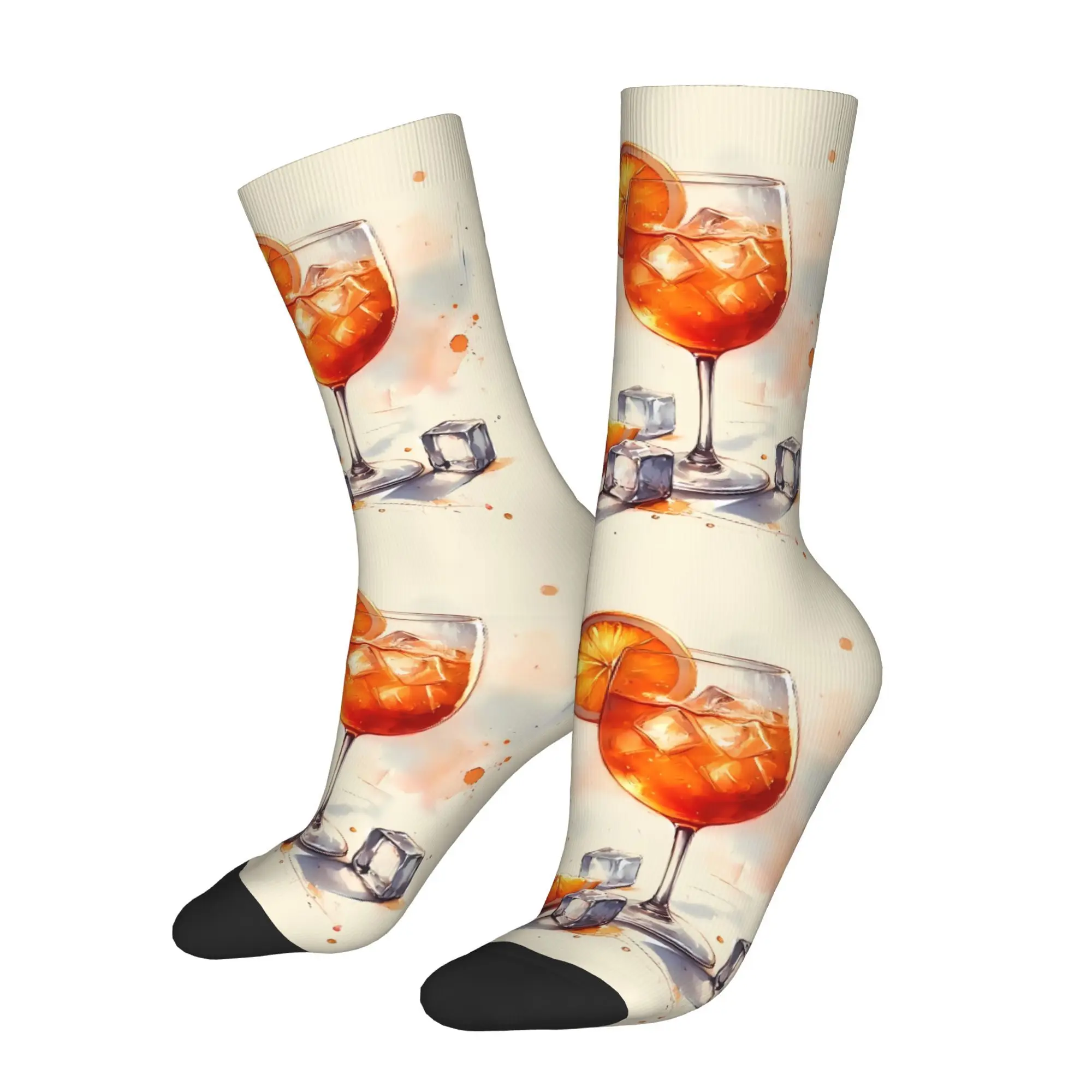 

Orange Sweet Wine Aperol Sock Printed Man Polyester Fashion