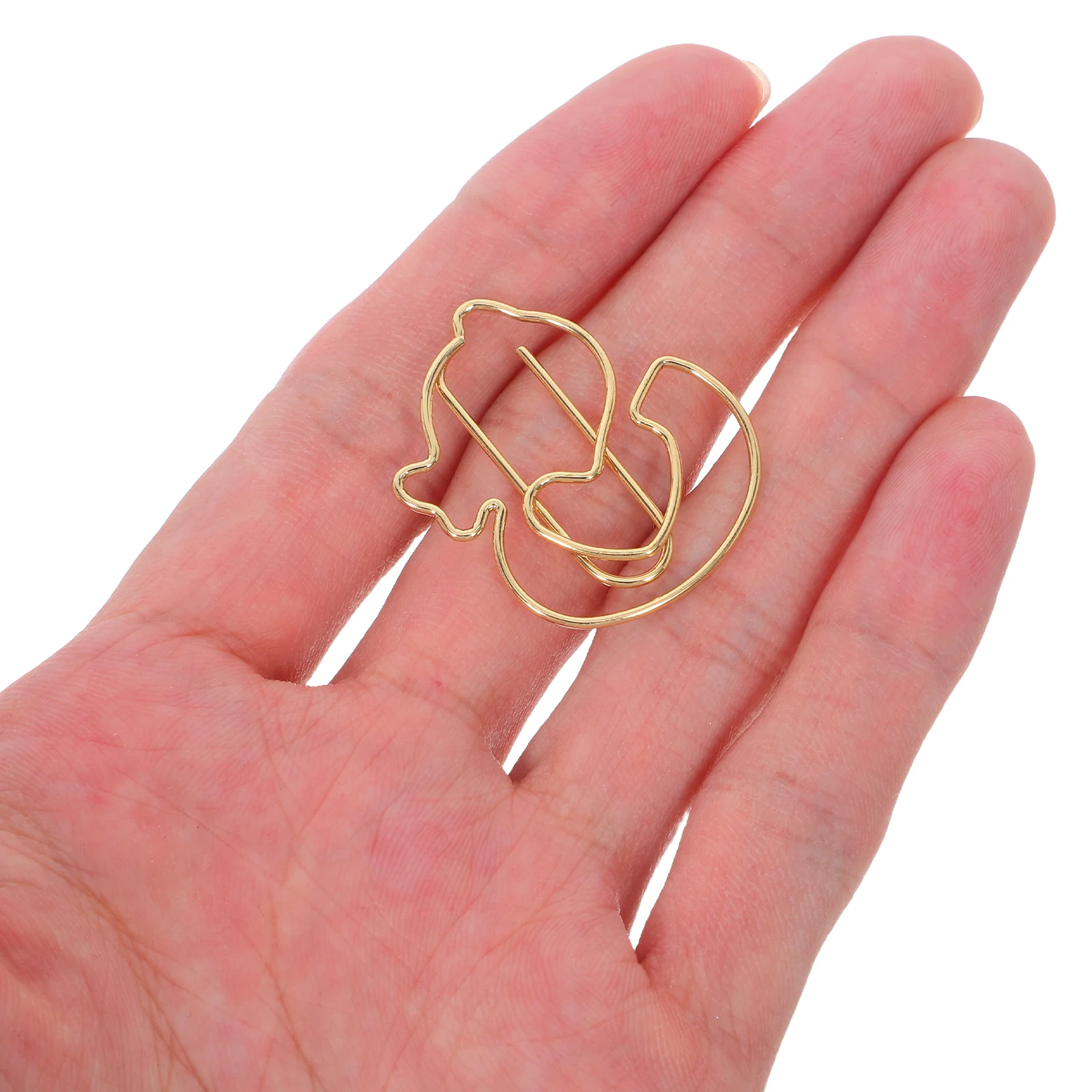 

100Pcs Metal Duck Shaped Paper Clips Anti Deformation Multi Function Clips Decorative Journal Organizer Lovely Paper Clip