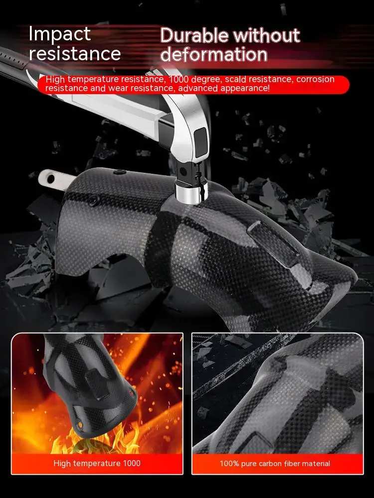 Motorcycle Accessories Exhaust Pipe Anti-Heat Cover Carbon Fiber Anti-Heat Shield Insulation Motorcycle Muffler Protector