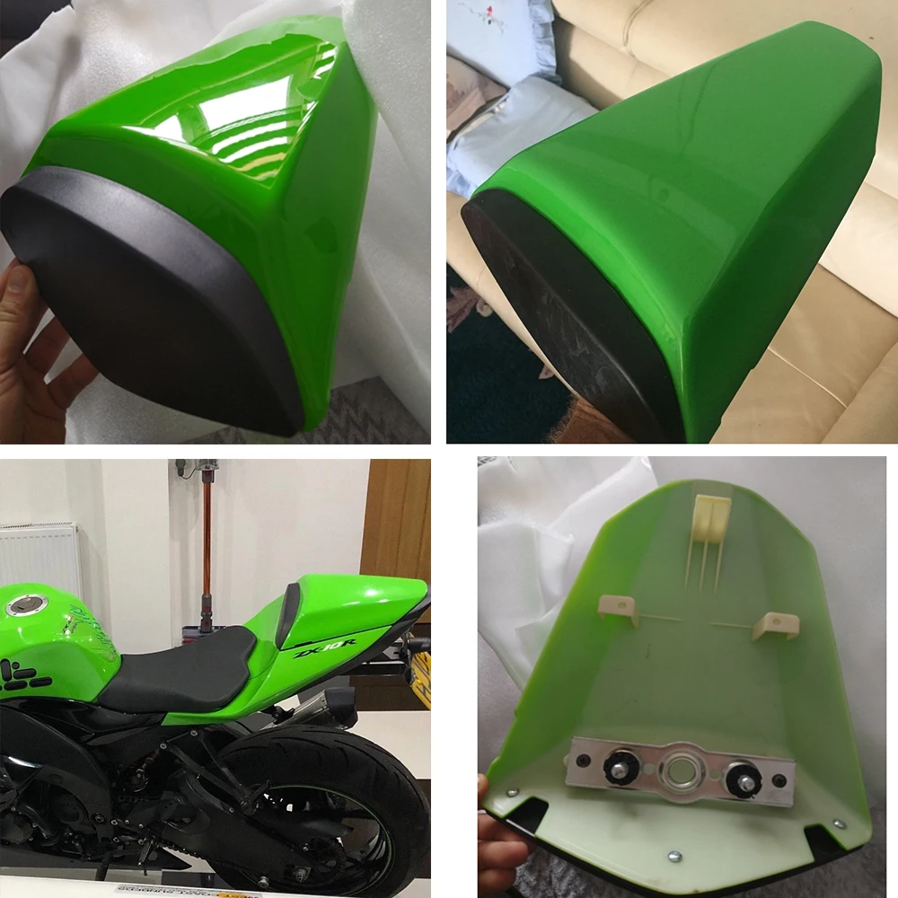 Hot Sale ABS Plastic Motorcycle Rear Seat Cover Cowl For Kawasaki Ninja ZX10R ZX10 R ZX10-R 2008-2010 Green Black