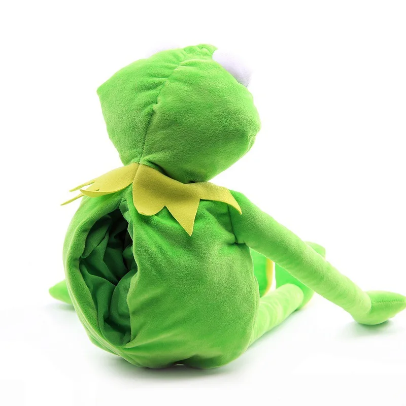 1pKermit The Frog muñeco de peluche divertido marioneta de mano mochila escolar Rana Animal juguete de peluche muñeca grande Ventriloquist accesorios de rendimiento para bebé
