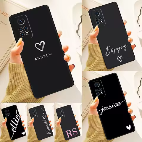 Personalised Name Initials Case For Samsung Galaxy S24 Plus S23 S20 S21FE Lite S22 Ultra Note 20 S8 S9 S10 Phone Coque