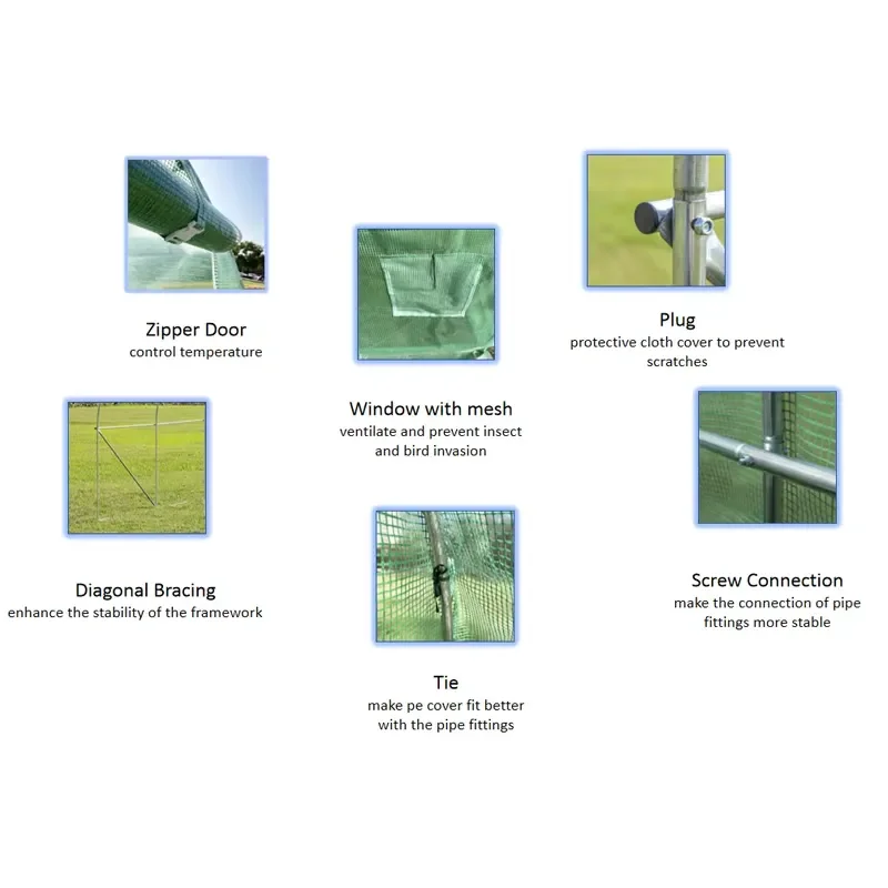 Four Season Steel Pipe Greenhouse Set with UV Protection Eco-Friendly Waterproof for Custom China Wholesale