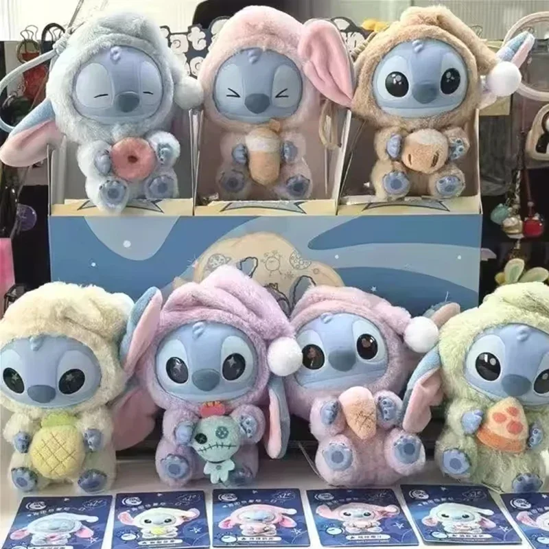 

New Miniso Disney Stitch Eat, Sleep Series Vinyl Blind Box Pendant Cute Doll Mystery Box Toy Plush Doll Holiday Gift