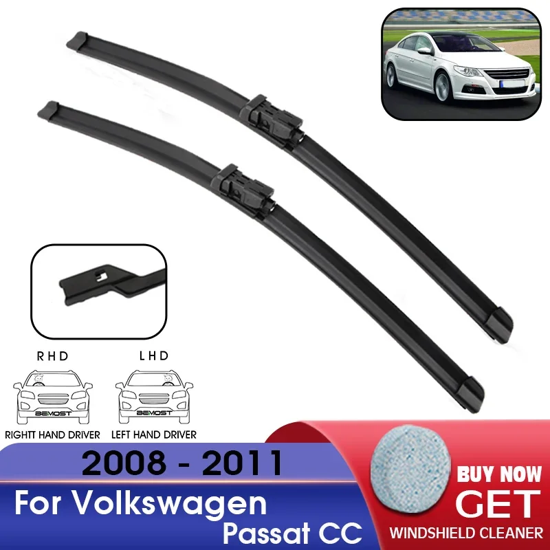 

Car Wiper Blade Front Window Windshield Rubber Refill Wiper For Volkswagen Passat CC 2008-2011 LHD / RHD 24"+19" Car Accessories