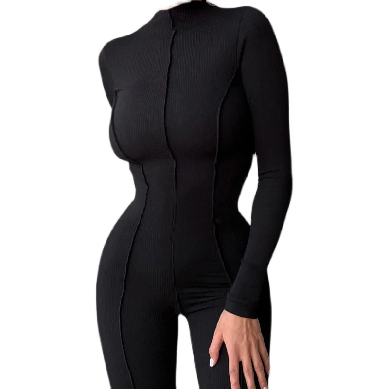 

Faionable High Ne, повседневный спортивный комбинезон с высокой талией для женщин, длинные брюки из полиэстера, обычные тонкие