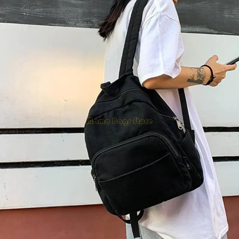 

X90d японская холста школьная рюкзак для женщин, мужчина, маленькая книжная сумка, сумка для школьной школьной сумки