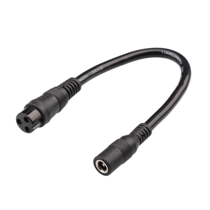 DC 5.5MM To 3P GX16 3-Pin XLR RCA IEC 3P GX12 DC 8MM Connector Cable Adapter For Scooter Electric Bike Charger Accessories Plug