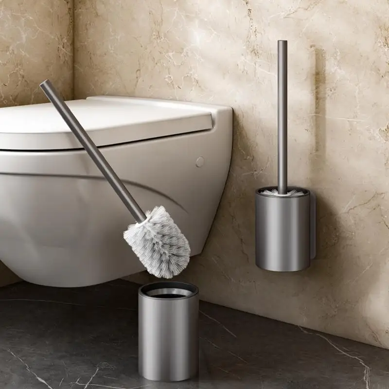 Toilet Brush Set Bathroom Cleaning Brush No Punching Household Non Marking Sticker