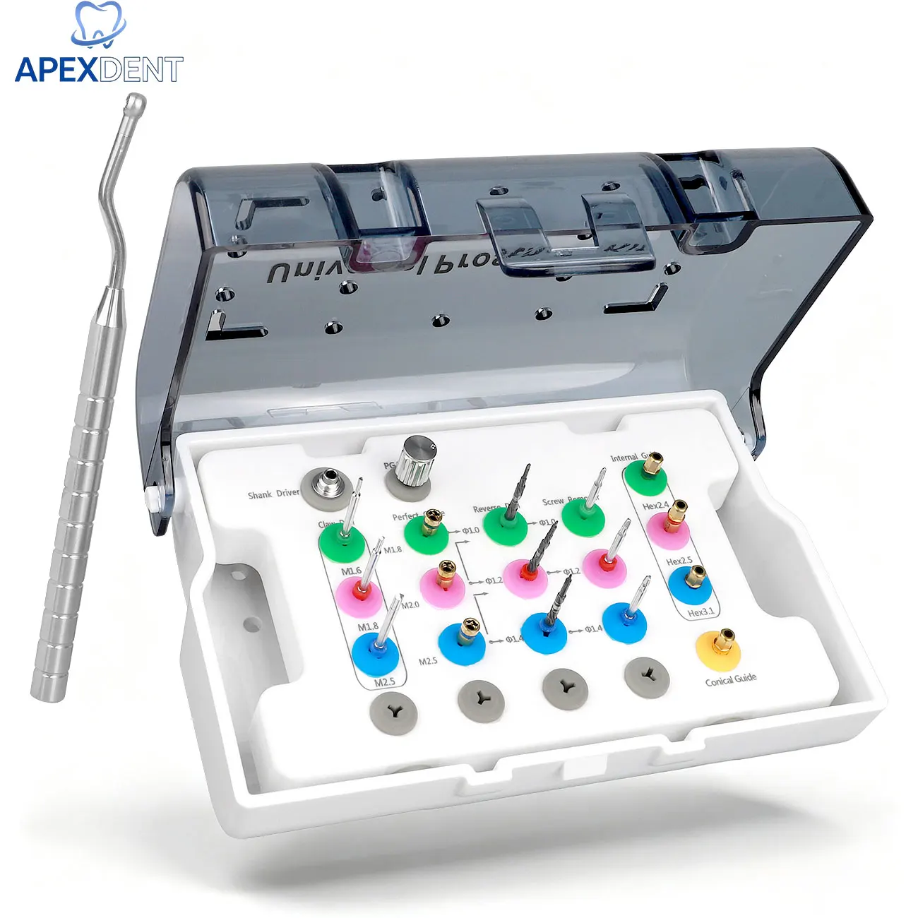 Dental Implant Broken Screw Removal Kit Surgical Remover Extraction Drill Driver Guide Implant Restoration Tools