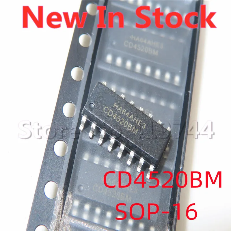 10PCS/LOT CD4520 CD4520BM SMD SOP-16 logic-counter divider In Stock NEW original IC