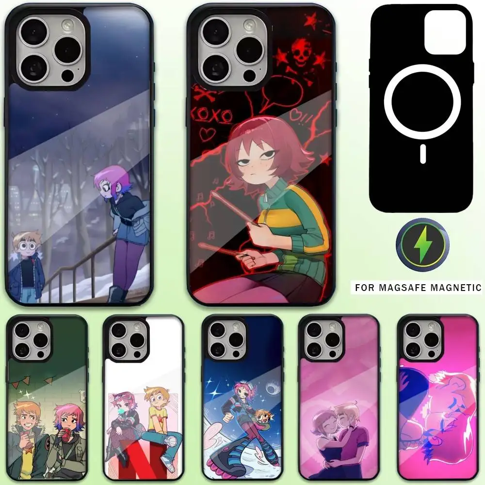 

S-Scott Pilgrim Phone Case For iPhone17,16,15,14,13,12,11 Plus,Pro Max Magnetic For Magsafe Wireless Charging