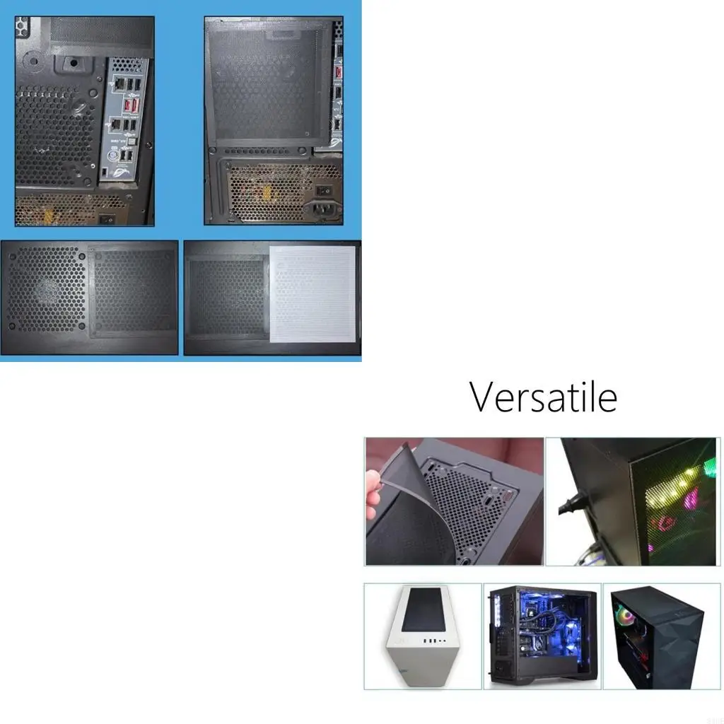 

Improve Cooling Efficiency Computer Fan Filter Case Computer Fan Filter Grills 0.8mm Thickness Hole Filter Covers 83CE
