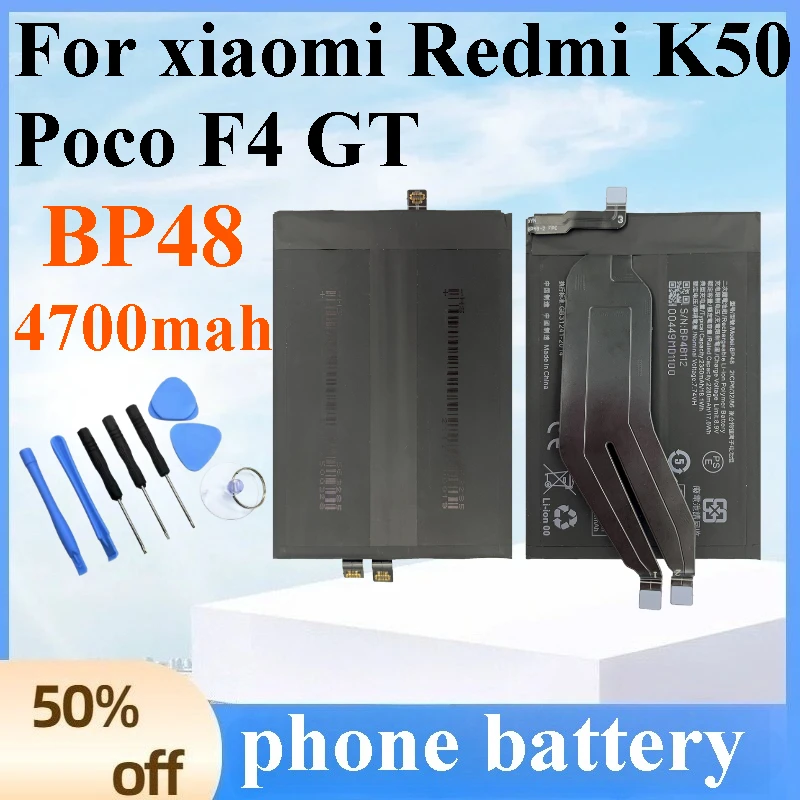 

Brand New BBP48 4700mAh High Capacity Battery for Redmi K50 Gaming Edition Poco F4 GT Replacement Phone Battery