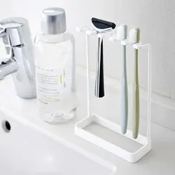 Stand Type Metal Toothbrush Holder Hanger Bathroom Tooth Brush Toothpaste Razor-Organizers Rack Stand Bathroom Accessories