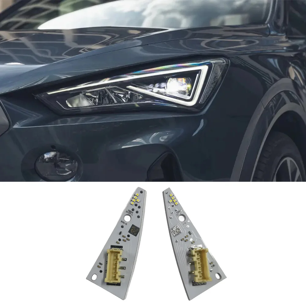 

White DRL Boards 5FJ941475 5FJ941476 For SEAT Leon Formentor Cupra Tarraco LED Headlight 2020-2025 Daytime Running Light Repair