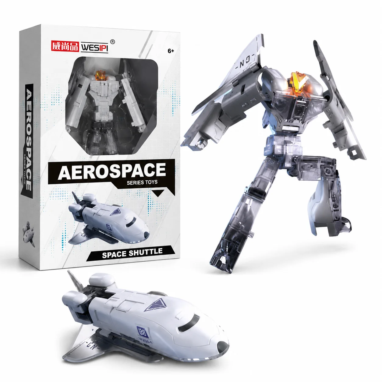 

Aerospace Series Space Shuttle Transforming Robot Jet Aircraft Building Blocks Action Figure Kids Gift English Version