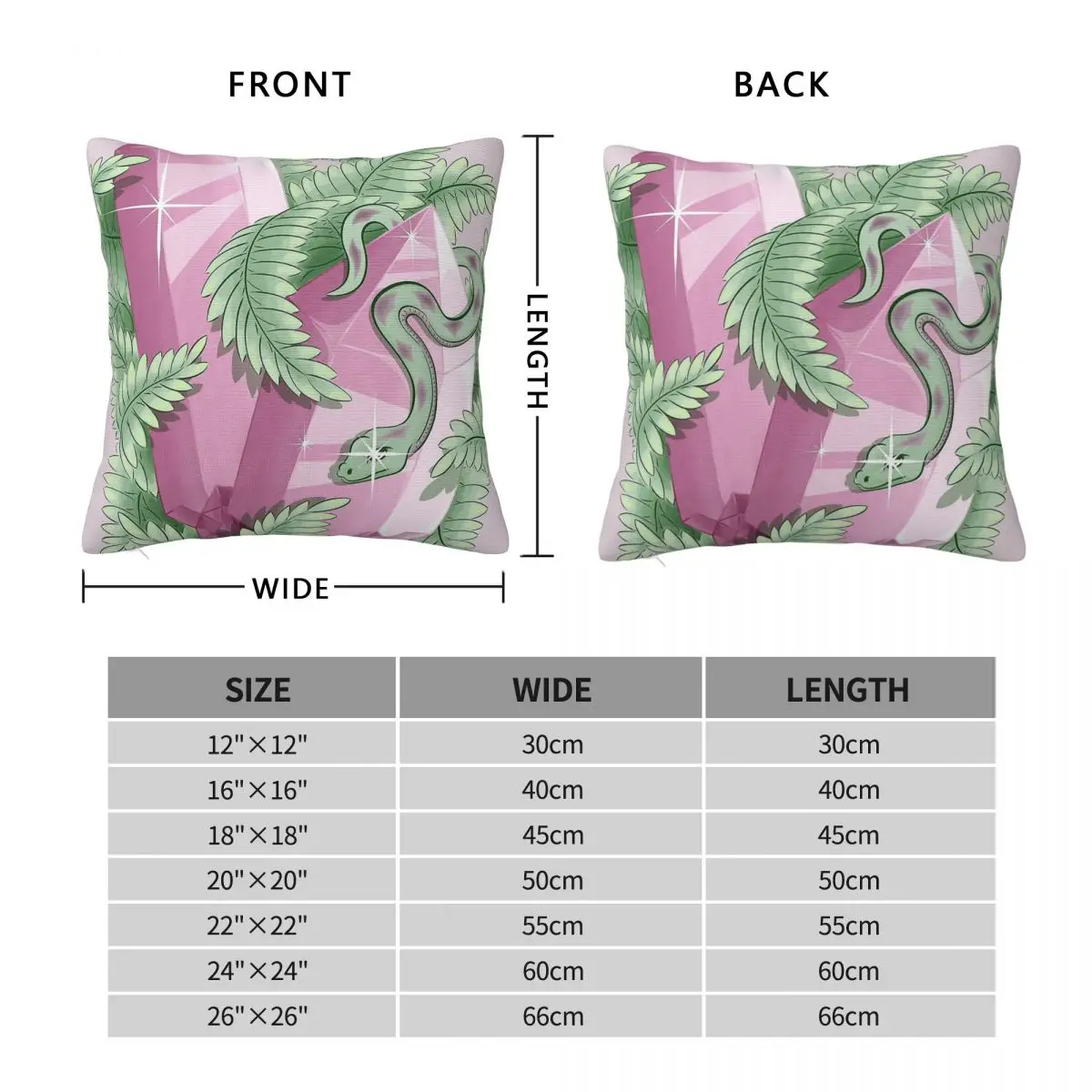 Snake Spawns On Natural Beauty Pillowcase Polyester Linen Velvet Printed Zip Decor Home Cushion Cover 45x45